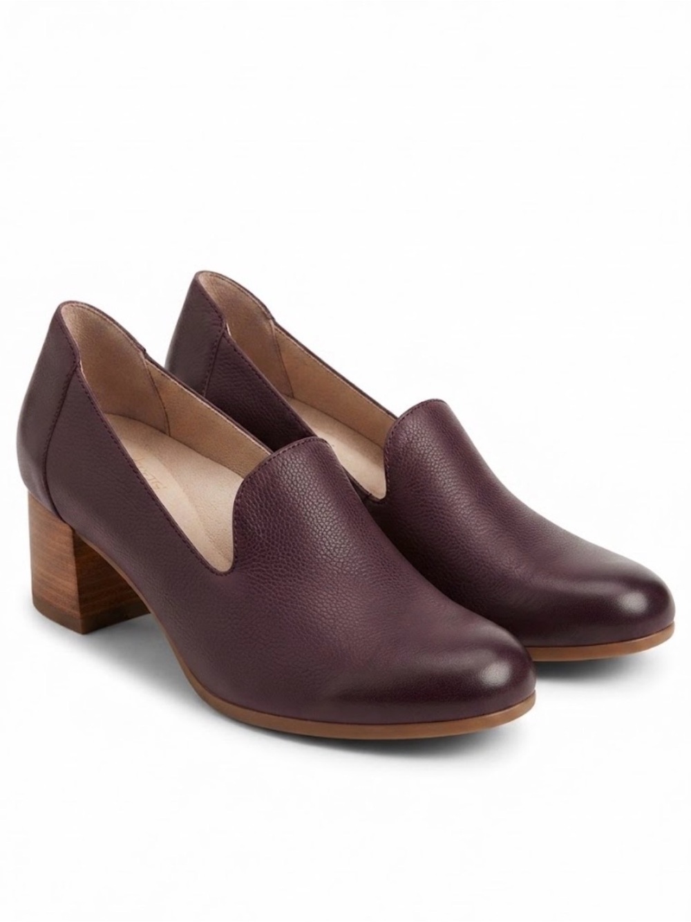 Dansko Burgundy Leather Block Heel Loafers – Women’s Size 36 (US 6)